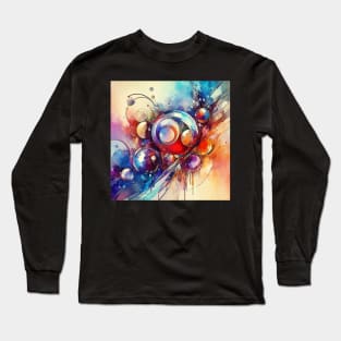 Psychedelic looking abstract illustration of stained glass Long Sleeve T-Shirt